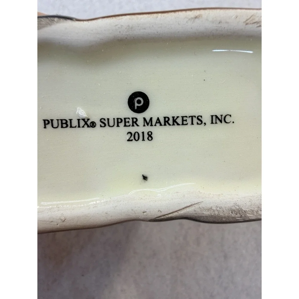 2018 Publix Pilgrim Pair Ceramic Napkin Holder w box Limited Edition
